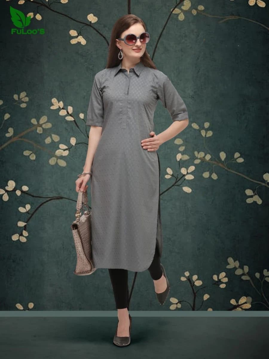 Fuloos Classic Kurti in Cotton for Women #1003