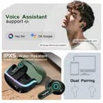 Elephu 6TA6 earbuds| Gaming| Environmental Noise Cancellation| Dual pairing| Rapid Charging| 37ms Low Latency 60 hours playtime