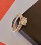 PURE SILVER ZERCON DIAMOND RING FOR WOMEN