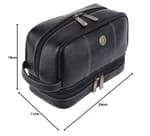 Hammonds Flycatcher Genuine Leather Shaving Bag for Men - Leather Toiletry Bag