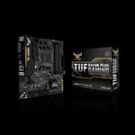 ASUS TUF-B450M-PLUS, AMD B450 mATX gaming motherboard with Aura Sync RGB LED lighting, DDR4 4400MHz support, 32Gbps M.2, HDMI 2.0b, Type C and native USB 3.1 Gen 2.