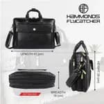 Hammonds Flycatcher 15.6 inch Dual Compartment Genuine Leather Laptop Bag With Expandable Features - Laptop Bags |