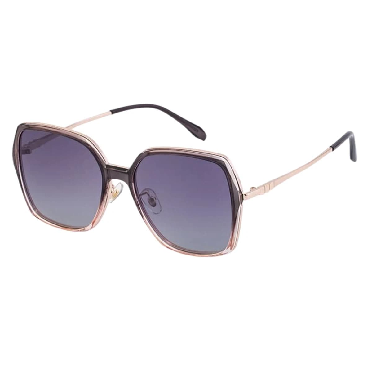 Oudi Premium UV Protected Lens Gold-Toned Metal Full Rim Sunglasses for Women Purple-Gold