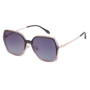 Oudi Premium UV Protected Lens Gold-Toned Metal Full Rim Sunglasses for Women Purple-Gold