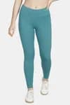 Zelocity Mid Rise Nouveau Stretch Legging For Women - Blue Melange