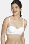 Zivame Padded Wired 3/4th Coverage Strapless Bra-Snow White