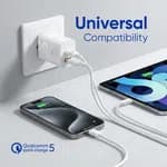Elephu ep-65U| Super-Fast Charger| Dual Port (Type C and USB) | Type C To C Fast Cable Included|
