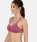 Rosaline Essentials Double Layered Non Wired 3/4th Coverage Bra - Rasberry Radiance