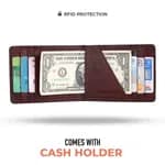 Hammonds Flycatcher RFID Protected Brown Genuine Leather Wallet for Men