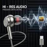 Elephu BassX 2020 earphones| Type C| Boosted Bass| Volume Slider with Button| MIC| Hi-Res Audio| Universal Compatible| silicon tip