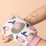 Korean Style Double-Sided Deep Exfoliating Bath Mitt - Cute Love Heart Print Dead Skin Remover Glove