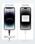 Anker 310 USB C to Lightning Cable (Black, 6ft), MFi Certified, Fast  Charging Cable for iPhone 15 15 Pro 15 Pro Max/ 14 Plus 14 14 Pro Max  13 13 Pro 12 11 X XS XR, Charge an iPhone 15 Pro max upto 50% in just  30 minutes