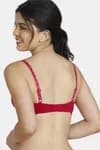 Zivame Star Strap Padded Non Wired 3/4th Coverage T-Shirt Bra-Barbados Cherry