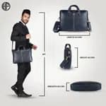 Hammonds Flycatcher Genuine Leather 13 inch Laptop Bag (Blue)
