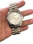 Luxury DATEJUST Steel & Gold Quartz Casual Design Stainless Steel Military Water Resistant Wrist Watch For Men