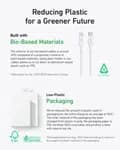 Anker 543 USB-C to USB-C Cable (Bio-Based) (A80E1061) (140w,3ft,white)