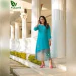 FuLoo's Valentine Heavy Crazy Embroidery Georgette Dress #1004