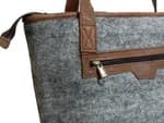 Handcrafted Nepali Felt & Leather Shoulder Bag