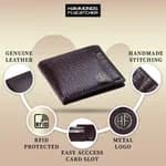Hammonds Flycatcher Croco Brown Genuine Leather Wallet For Men