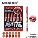 Karite 2 Pcs Matte Lip Liner Pencils Set Highly Pigmented Waterproof Full Coverage Lip Contour Makeup Kit