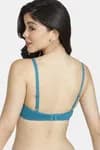 Rosaline Basics Double Layered Non Wired 3/4th Coverage Bra - Harbour Blue