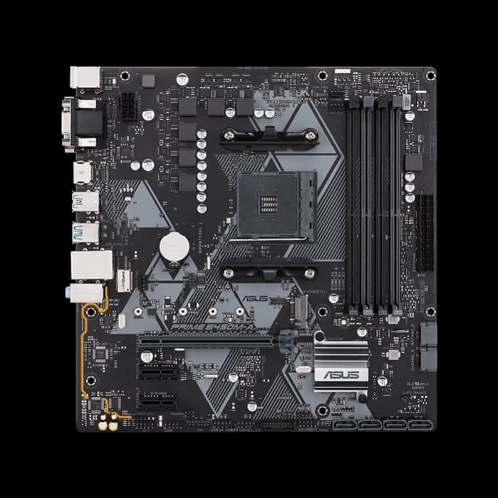 ASUS PRIME B450M-A, AMD AM4 mATX motherboard with Aura Sync RGB header, DDR4 4400MHz, M.2, HDMI 2.0b, SATA 6Gbps and USB 3.1 Gen 2