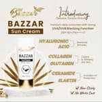 BAZZAR Sun Cream SPF 50+ PA++++ | UVA/UVB Protection | Lightweight Non-Sticky Sunscreen | Hydrating & Whitening Daily Use