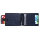 Hammonds Flycatcher Genuine Leather Minimilistic & Slim Blue Money Clip Wallet for Men
