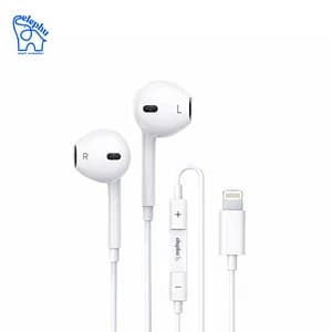 Elephu TuneZ 1010 Earphones| Type Lightning/Iphone | 3 button controller with MIC| Hi-Res audio| Deep Bass| Stereo sound