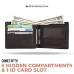 Hammonds Flycatcher Rfid Protected Brown Leather Wallet For Men