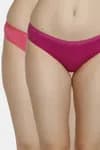 Zivame (Pack of 2) Bikini Low Rise Anti-Microbial Panty For Women - Fruit Rose