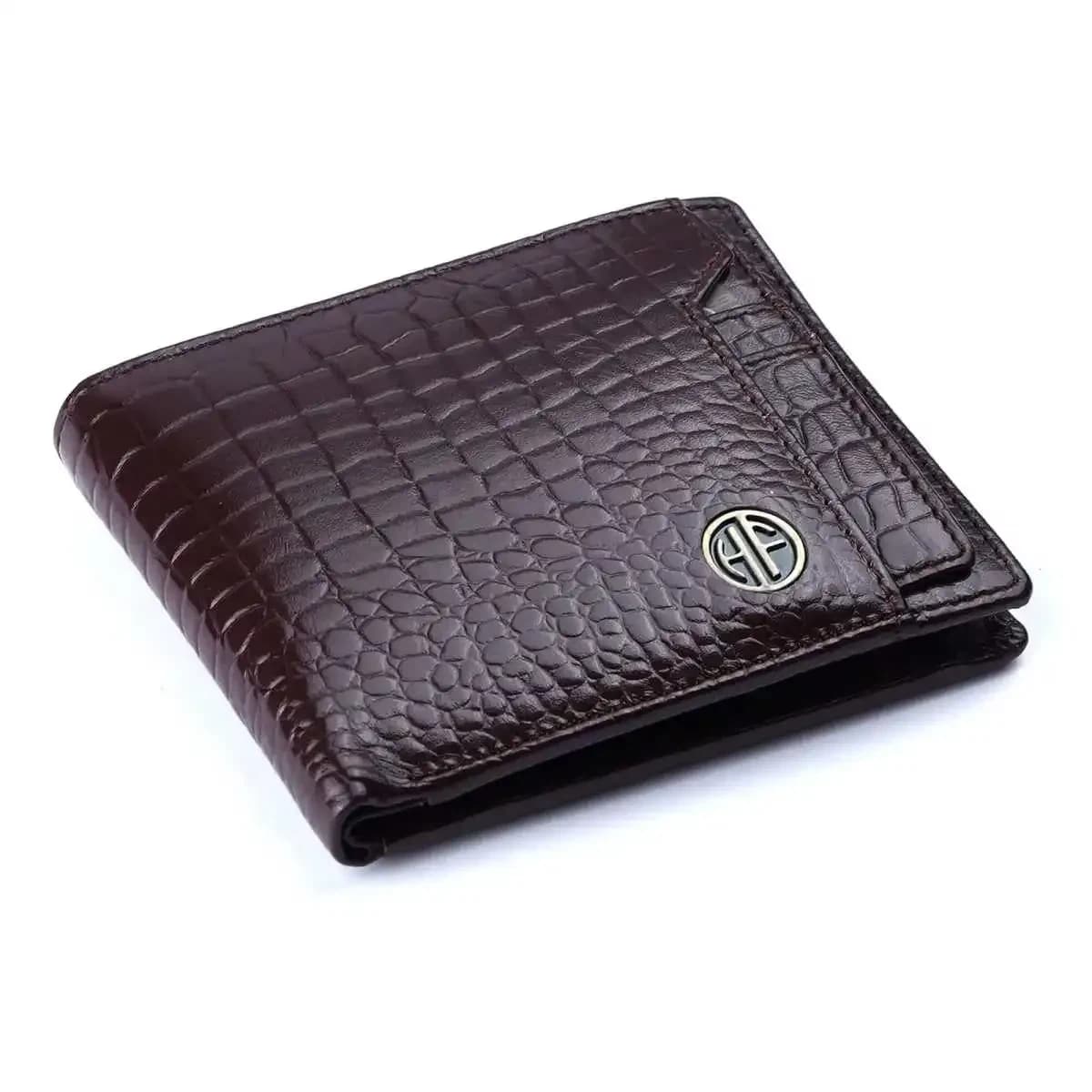 Hammonds FLycatcher Croco Brown Genuine Leather Wallet For Men