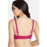 Zivame Double Layered Non Full Coverage Super Support Bra - Rose Red
