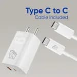 Elephu ep-65U| Super-Fast Charger| Dual Port (Type C and USB) | Type C To C Fast Cable Included|
