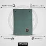 Hammonds Flycatcher Green Unisex Genuine Leather Card Holder