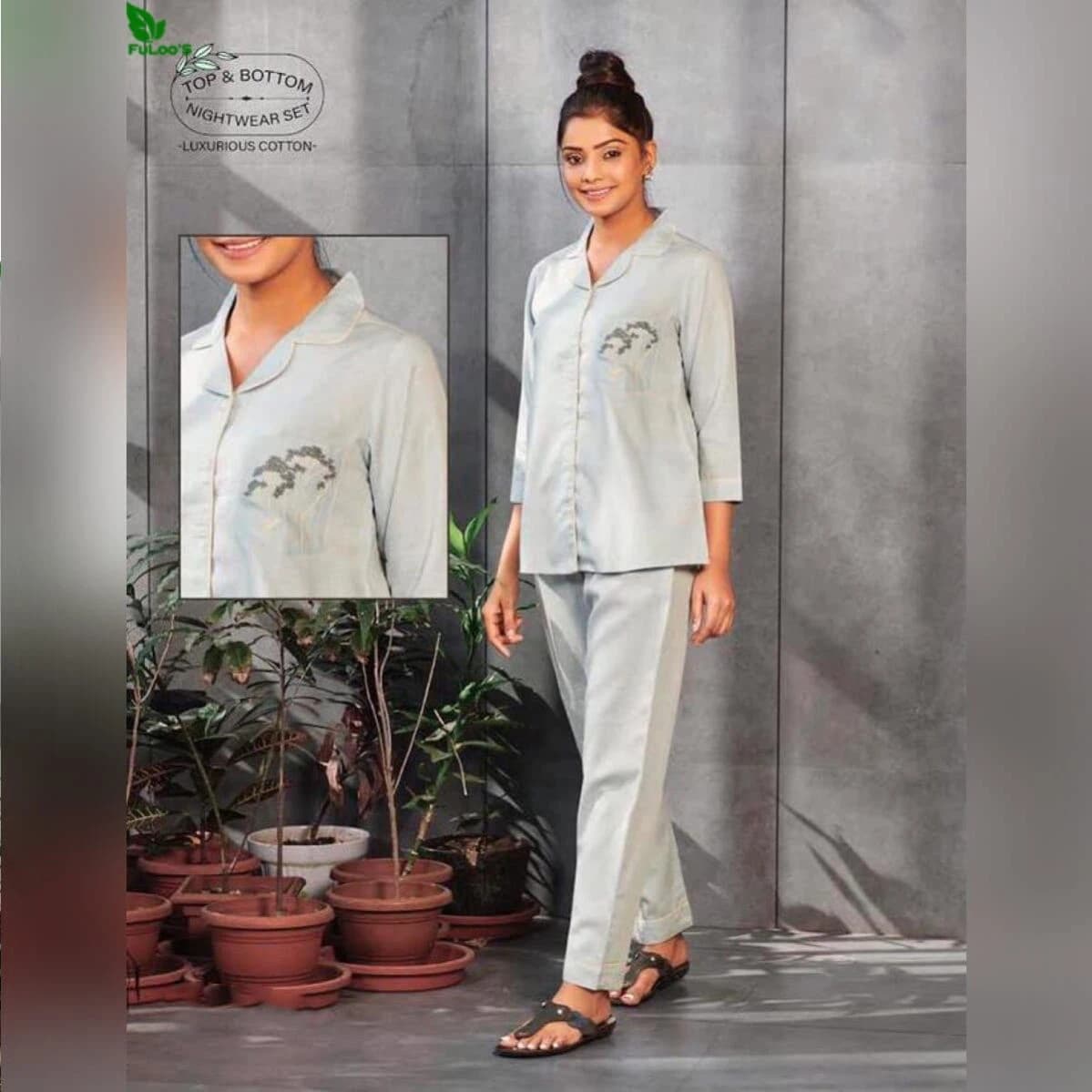 FuLoo's Nightwear / Loungewear in Pure Cotton for Women WC-04