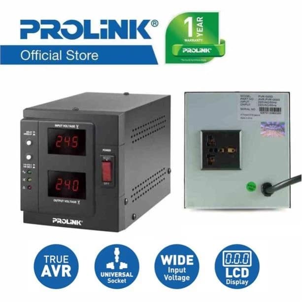Prolink Auto Voltage Regulator 1000VA - PVR1000D