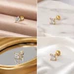 5karatGold Australian Diamond Nosepin and smal top – Simple & Daily Wear nosepin and top for women