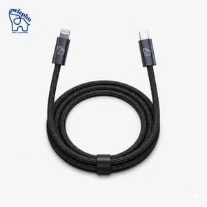 Elephu Data cable Braidy series 567| Type C to Lightning/Iphone)| fast charging| high speed data transfer| Fabric braided cable| Integrated IC chips| aluminum tip| pure copper wire