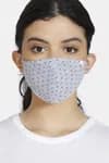 Zivame Reusable 2 Layer Printed Knit Cotton Antiviral Face Mask (Pack of 2) For Women - Grey Pink Bird Pt