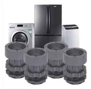 4 Pcs Height Adjustable Anti Vibration Pads (Min-4 inch-6.5 inch Max) - Dryer Shock & Noise Cancelling Pads, for Washing Machine, Refrigerators/Fridge, Furniture Base, Dishwashers Stand