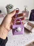 1pc Mini Bag Keychain, PU Leather Bag Charm, Macaron Multi-Color Mini Coin Purse, DIY Wallet Making