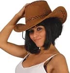 Faux Suede Western Cowboy Hats
