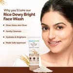 mamaearth Rice Dewy Bright Face Wash With Rice Water & Niacinamide for Glass Skin - 100 ml