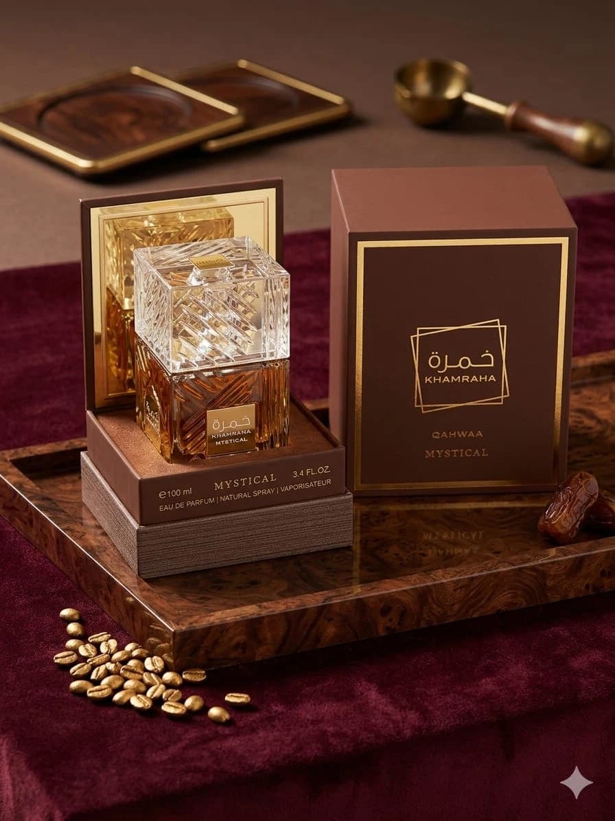 Khamraha Qahwaa Mystical Eau De Parfum 100ml -  Long Lasting Sweet Spicy Coffee Arabic Perfume for Men & Women (Unisex)