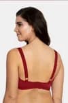 Zivame Double Layered Non Full Coverage Super Support Bra - Maroon