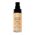 Milani Conceal + Perfect 2-in-1 Foundation + Concealer (30ml) - 01 Creamy Vanilla - Waterproof Full Coverage Makeup
