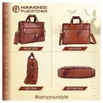 Hammonds Flycatcher Genuine Leather Tan Bag For Men - Men's Leather Laptop Bags | Laptop Bags | Hand Bags |