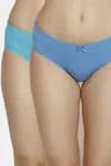 Zivame Anti-Microbial Low Rise Hipster Panty (Pack of 2) For Women - Pacific Ceramic