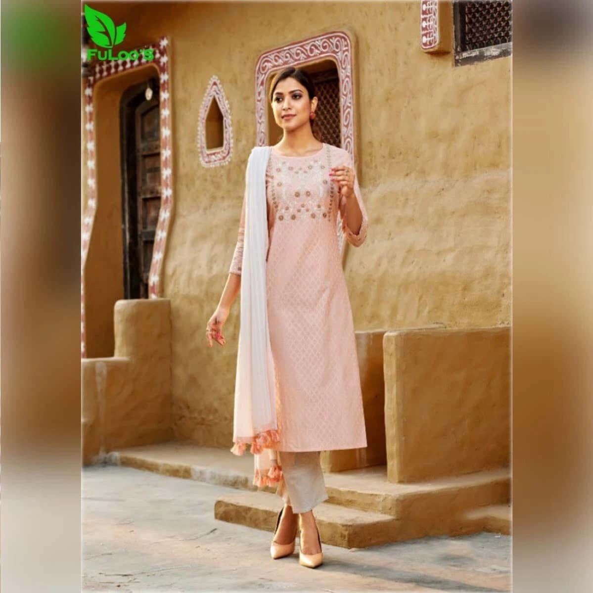 FuLoo's 6 Degree Pure Cotton Designer Kurti in 3 set #02